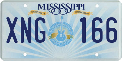 MS license plate XNG166