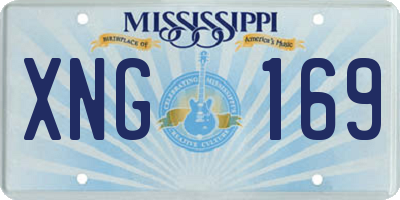 MS license plate XNG169