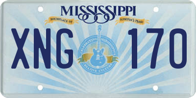 MS license plate XNG170
