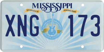 MS license plate XNG173