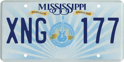 MS license plate XNG177