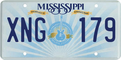 MS license plate XNG179