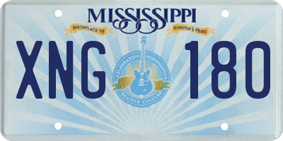 MS license plate XNG180