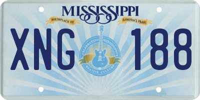 MS license plate XNG188