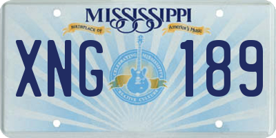 MS license plate XNG189