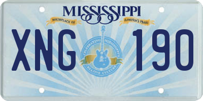 MS license plate XNG190