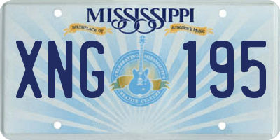 MS license plate XNG195