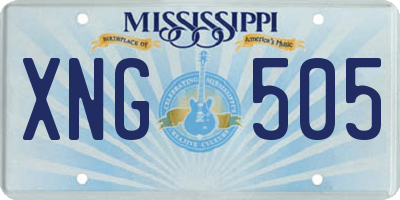 MS license plate XNG505