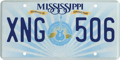 MS license plate XNG506