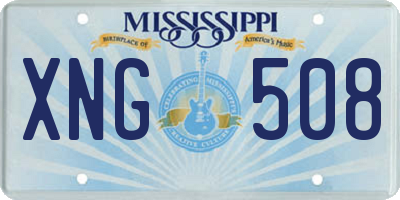 MS license plate XNG508