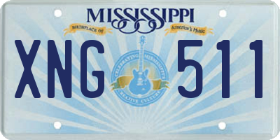 MS license plate XNG511