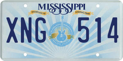 MS license plate XNG514