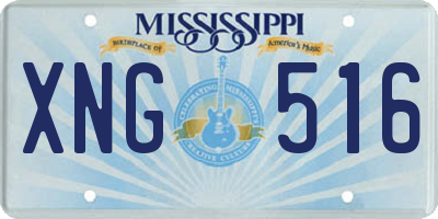 MS license plate XNG516