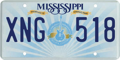 MS license plate XNG518