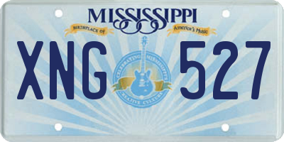 MS license plate XNG527