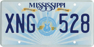 MS license plate XNG528