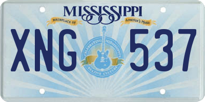 MS license plate XNG537