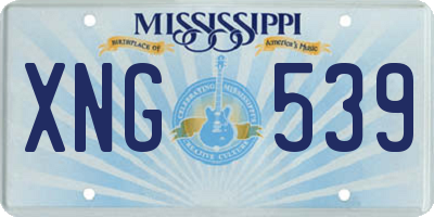 MS license plate XNG539