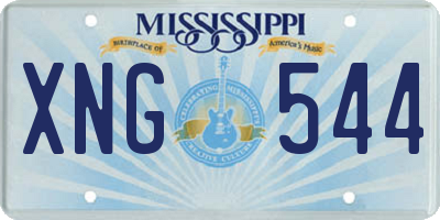 MS license plate XNG544
