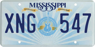 MS license plate XNG547