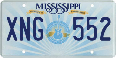 MS license plate XNG552