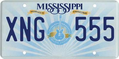 MS license plate XNG555