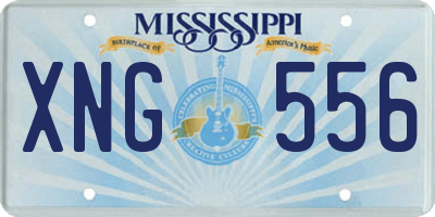 MS license plate XNG556