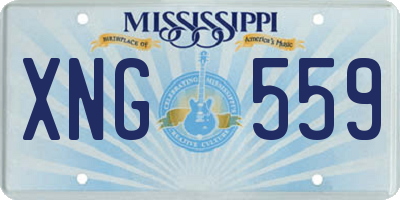 MS license plate XNG559