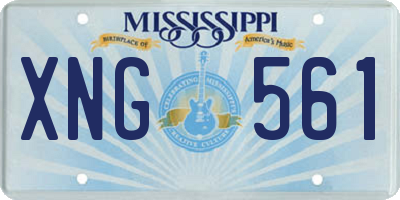MS license plate XNG561