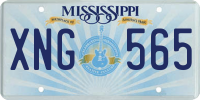 MS license plate XNG565