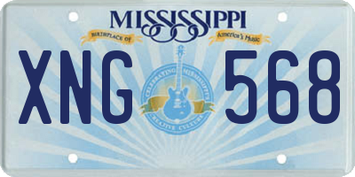 MS license plate XNG568
