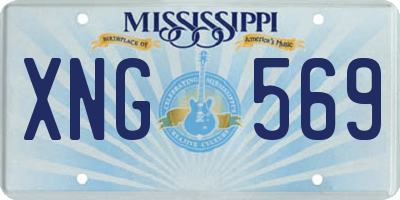 MS license plate XNG569
