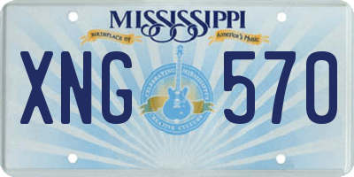 MS license plate XNG570