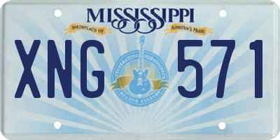 MS license plate XNG571