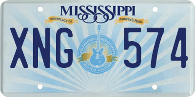 MS license plate XNG574