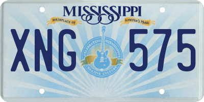 MS license plate XNG575