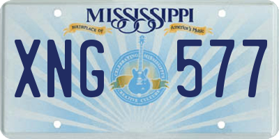 MS license plate XNG577
