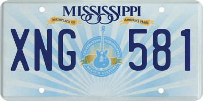 MS license plate XNG581