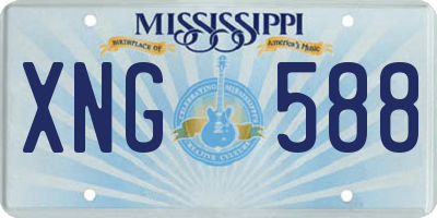 MS license plate XNG588