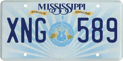 MS license plate XNG589