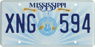 MS license plate XNG594