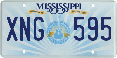 MS license plate XNG595