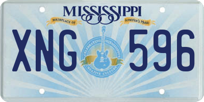 MS license plate XNG596