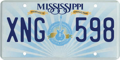 MS license plate XNG598