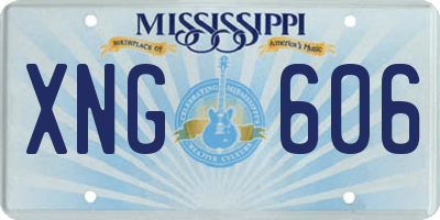 MS license plate XNG606