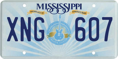 MS license plate XNG607