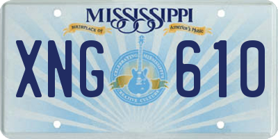MS license plate XNG610