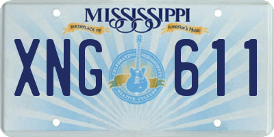 MS license plate XNG611