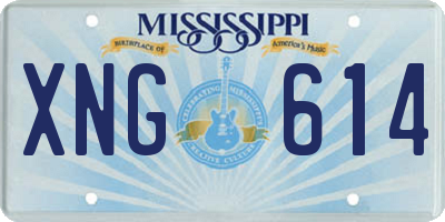 MS license plate XNG614