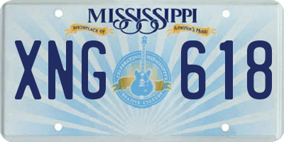 MS license plate XNG618